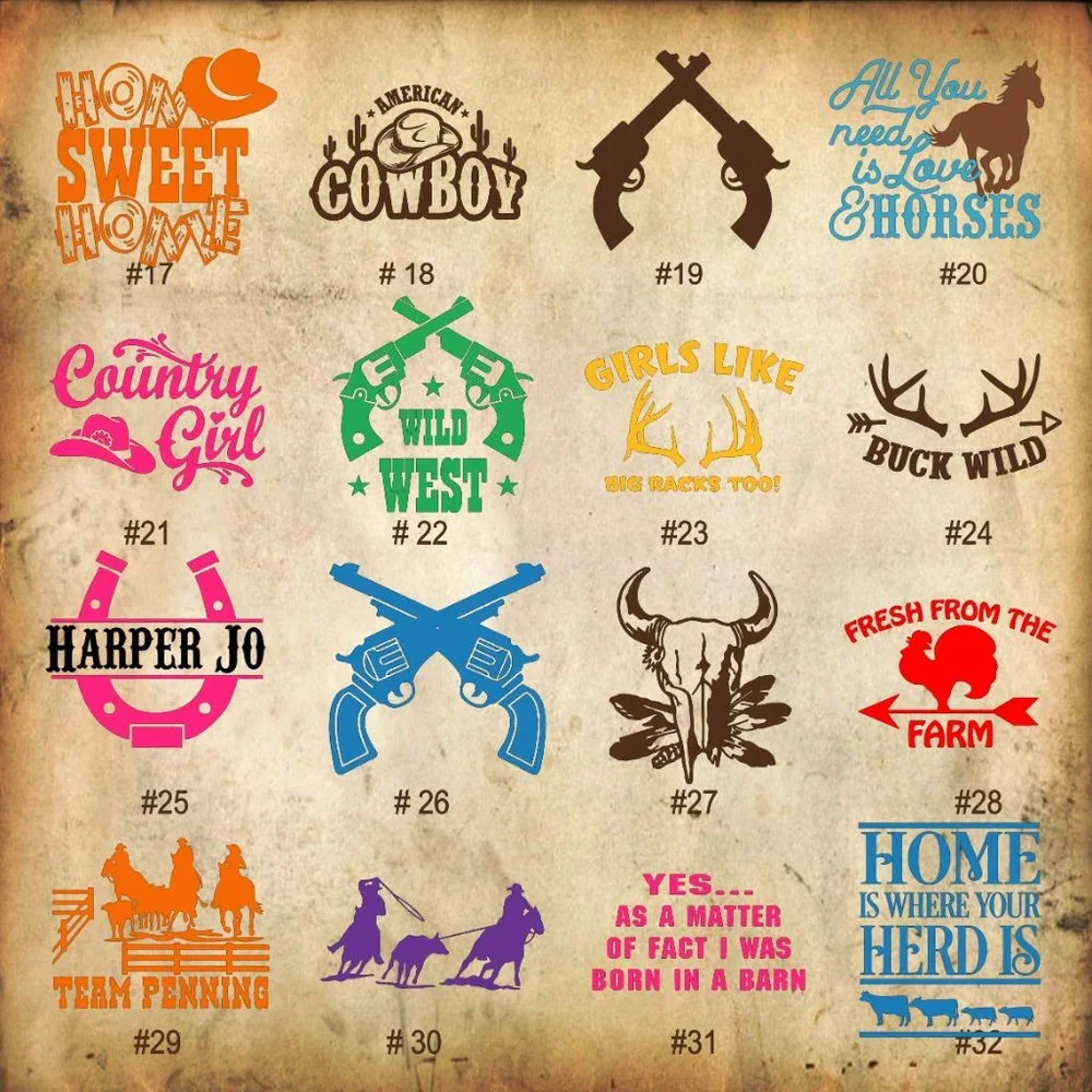 COUNTRY WESTERN VINYL DECAL - 5-6
